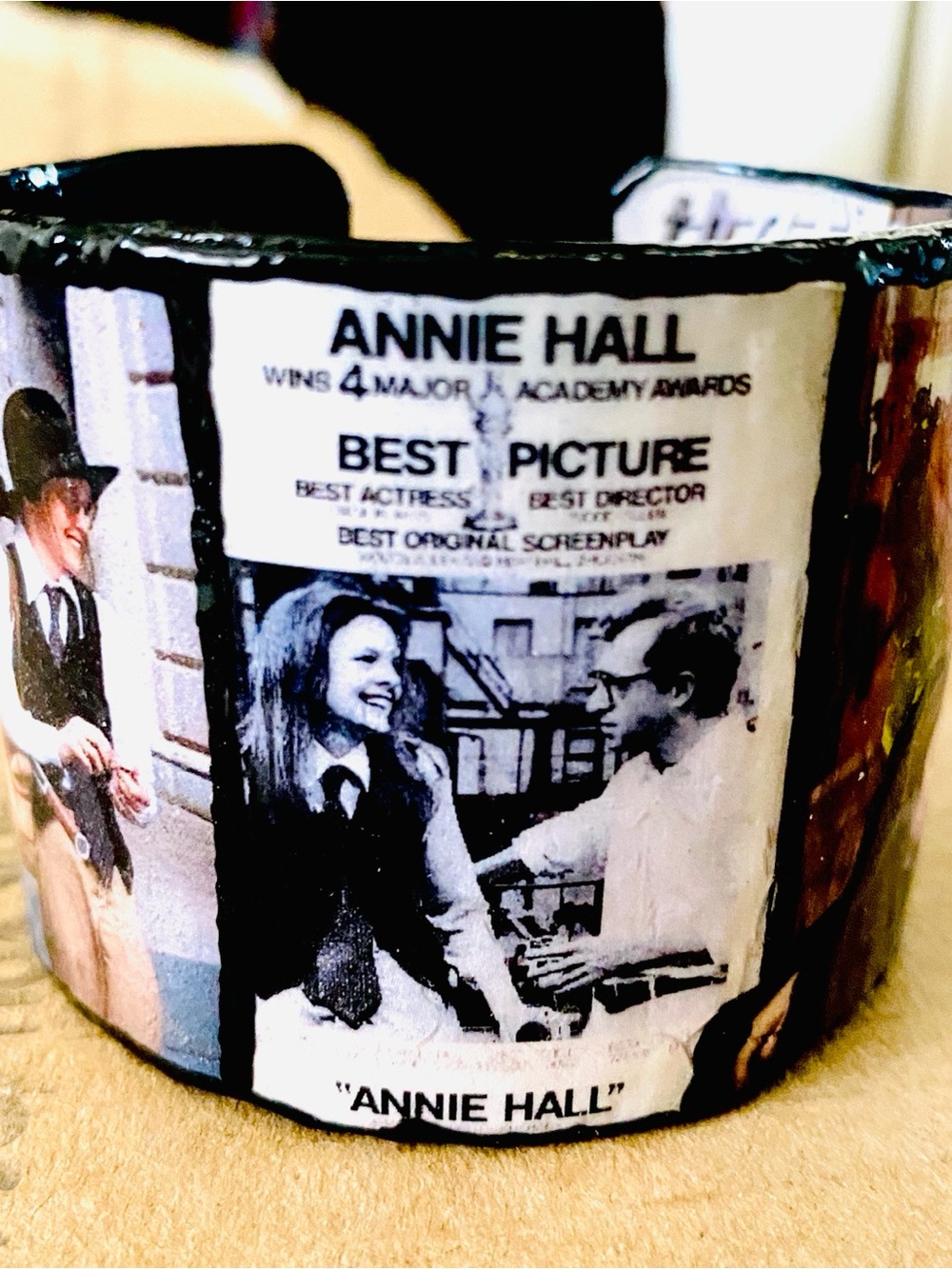 Annie Hall Black and White Photo Cuff Bracelet